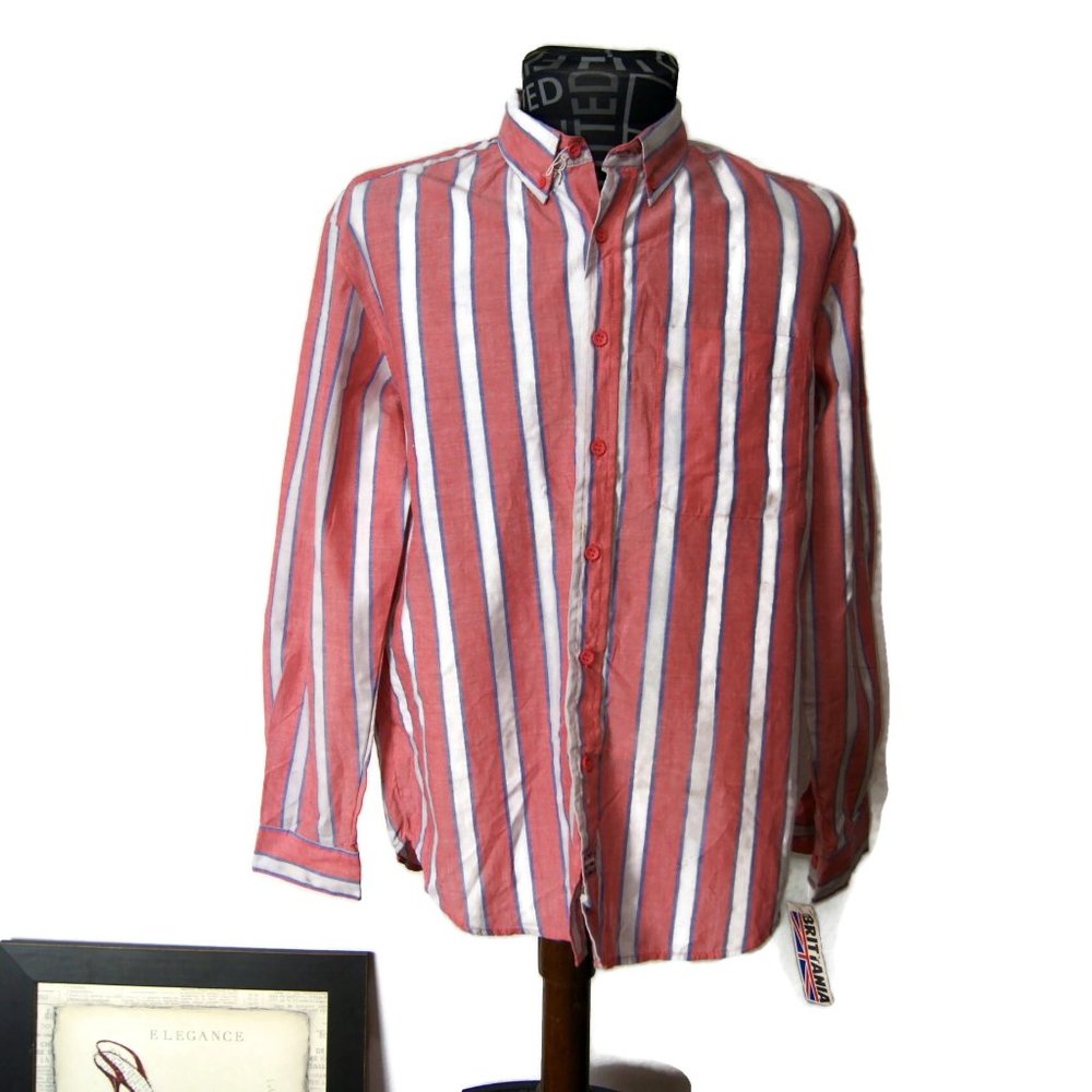 Vintage 1990’s BRITTANIA Men’s Dress Shirt NOS New Old Stock